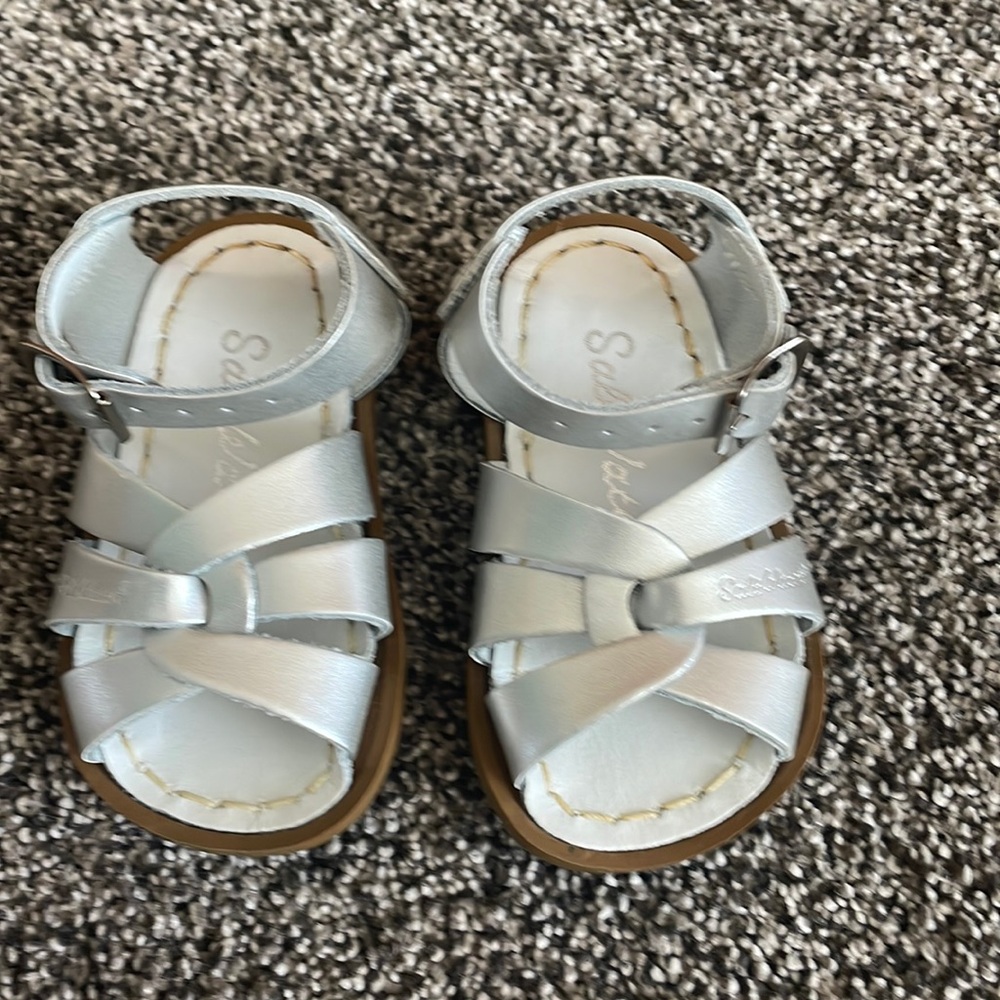 Baby Silver Saltwater Sandals